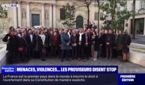 Une manifestation de 163 chefs d'établissements parisiens pour dire stop aux menaces de mort