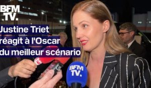 Justine Triet, la réalisatrice d'“Anatomie d’une chute”, réagit à son Oscar sur BFMTV