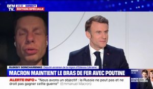 Oleksiy Goncharenko, député ukrainien, après l'interview d'Emmanuel Macron: "Je voudrais dire bravo monsieur le président"