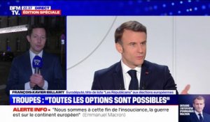 Soutien français à l'Ukraine: "On peut faire plus et on doit faire mieux", estime François-Xavier Bellamy (LR)