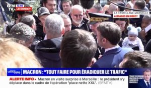 "Nous sommes ghettoïsés": un homme interpelle Emmanuel Macron dans le quartier de La Castellane à Marseille
