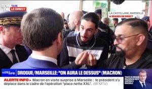 "On vit en autarcie": un jeune interpelle Emmanuel Macron dans le quartier de La Castellane à Marseille