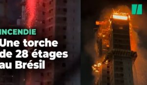 Au Brésil, un incendie impressionnant embrase un gratte-ciel
