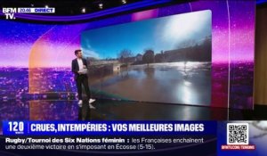 Crues, intempéries: les images de la montée des eaux