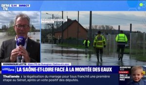 Dominique Lotte (maire PS de Gueugnon en Saône-et-Loire): "La décrue s'amorce seulement, c'est très limité"