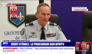 Mort d'Émile: "1696 signalements" ont été "vérifiés et traités", indique le commandant de la section de recherche Marseille PACA