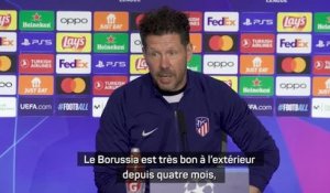 Atlético - Simeone : "Le Borussia est l'équipe avec le plus d'intensité dans la compétition"