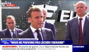 "Ce n'est pas demain l'économie de guerre, c'est là", assure Emmanuel Macron