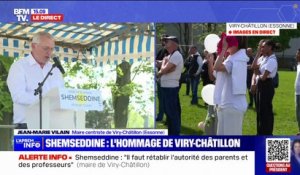 Marche blanche à Viry-Châtillon: "La ville et ses habitants sont et seront toujours aux côtés [de la famille] pour les soutenir" déclare le maire de la ville dans son discours hommage à Shemseddine