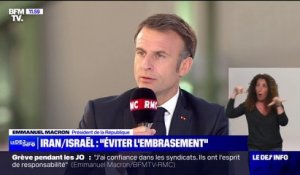 Israël/Iran: Emmanuel Macron veut "éviter l'embrasement"