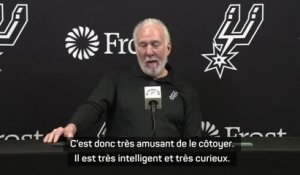 Spurs - Popovich : “Wembanyama est très intelligent et très curieux”