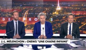 Débat en plateau suite aux propos de Jean-Luc Mélenchon sur la chaîne CNEWS