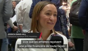 Athlétisme - Ennis-Hill soutient la prime versée aux champions olympiques à Paris