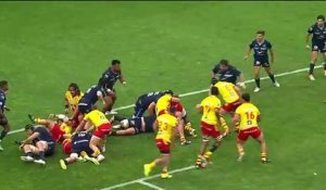 TOP 14 - Essai de Patrick SOBELA (USAP) - Montpellier Hérault Rugby - USA Perpignan