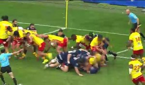 TOP 14 - Essai de Ignacio RUIZ (USAP) - Montpellier Hérault Rugby - USA Perpignan