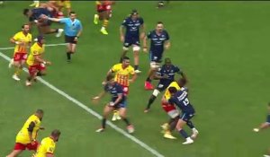 TOP 14 - Essai de Lucas DUBOIS (USAP) - Montpellier Hérault Rugby - USA Perpignan