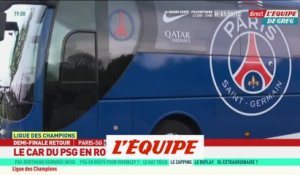 Les joueurs du PSG en route pour le Parc - Foot - C1