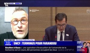 Jean-Pierre Farandou non reconduit à la SNCF: une décision "brutale", pour Erik Meyer (secrétaire fédéral Sud-Rail)