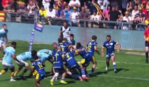 TOP 14 - Essai de Giorgi BERIA (ASM) - USA Perpignan - ASM Clermont