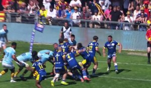 TOP 14 - Essai de Giorgi BERIA (ASM) - USA Perpignan - ASM Clermont