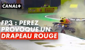 Sergio Perez termine dans le mur et provoque un drapeau rouge, en FP3 - Grand Prix d'Émilie-Romagne - F1