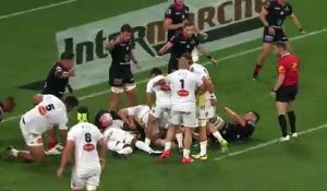 TOP 14 - Essai de Ulupano SEUTENI (SR) - Stade Toulousain - Stade Rochelais