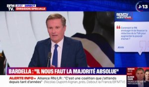 "C'est une période d'essai de trois ans", estime Nicolas Dupont-Aignan en cas de victoire du Rassemblement national aux législatives