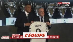 Mbappé présente son maillot du Real Madrid - Foot - Transferts
