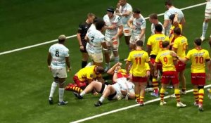 TOP 14 - Essai de Victor MONTGAILLARD (USAP) - Racing 92 - USA Perpignan