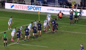 TOP 14 - Essai de Christopher TOLOFUA (MHR) - Montpellier Hérault Rugby - Aviron Bayonnais