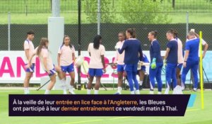 Aulas présent à l'entraînement à la veille du choc face à l'Angleterre - Foot - Euro (F)