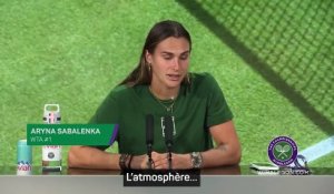 Sabalenka : « Je faisais semblant que les gens m'encourageaient » - Tennis - Wimbledon
