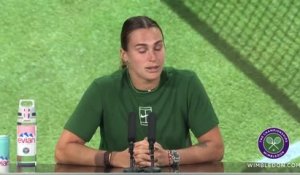 Wimbledon - Sabalenka : ''Je suis très fière de moi''