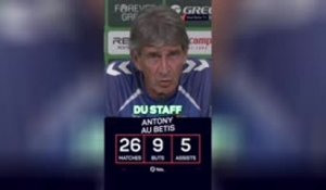 Betis - Pellegrini n’a pas parlé avec Antony mais veut le voir revenir