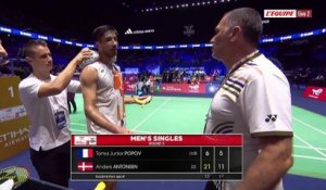 Le replay du 8e de finale de Toma Junior Popov - Badminton