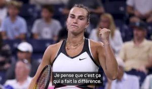 US Open - Sabalenka : "Un équilibre entre ma vie sur le court et en dehors"