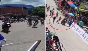 Cyclisme - Tour du Venezuela 2025 - Un policier en moto provoque un terrible accident lors de la 3e étape du Tour du Venezuela