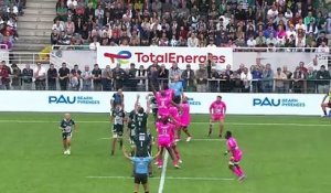 TOP 14 - Essai de Aaron GRANDIDIER (SP) - Section Paloise - Stade Français Paris