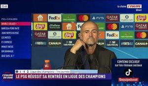Les explications de Luis Enrique, installé en tribune en première mi-temps - Foot - Ligue des champions
