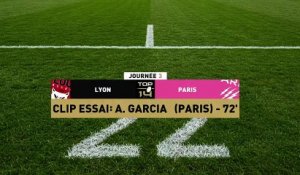 TOP 14 - Essai de Alvaro GARCIA (SFP) - LOU Rugby - Stade Français Paris