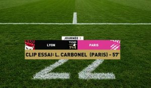 TOP 14 - Essai de Louis CARBONEL (SFP) - LOU Rugby - Stade Français Paris