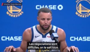 Golden State Warriors - Steph Curry sur Kuminga : "Les négociations sont dures, mais il doit rester professionnel"