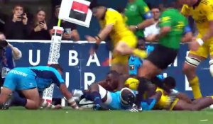 TOP 14 - Essai de Suliasi VUNIVALU (SR) - Montpellier Hérault Rugby - Stade Rochelais