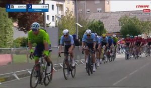Romain Grégoire chute dans la descente du Val d'Enfer - Cyclisme - Championnat d'Europe (H)