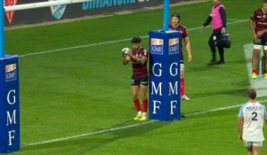 TOP 14 - Essai de Baptiste GERMAIN (AB) - Aviron Bayonnais - Stade Toulousain