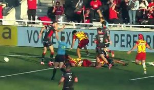 TOP 14 - Essai de Joaquin OVIEDO (USAP) - LOU Rugby - USA Perpignan