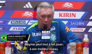 Brésil - "En bonne condition, il a les qualités pour jouer dans n'importe quelle équipe du monde" : Ancelotti s'exprime sur Neymar