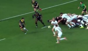 TOP 14 - Essai de Paul VALLEE 2 (USM) - Stade Rochelais - US Montauban