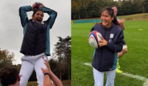 Tennis - WTA - Quand Emma Raducanu lâche les raquettes pour le ballon de rugby avec l'équipe d'Angleterre