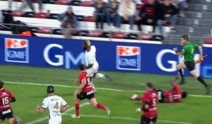 TOP 14 - Essai de Josua VICI (USM) - RC Toulon - US Montauban